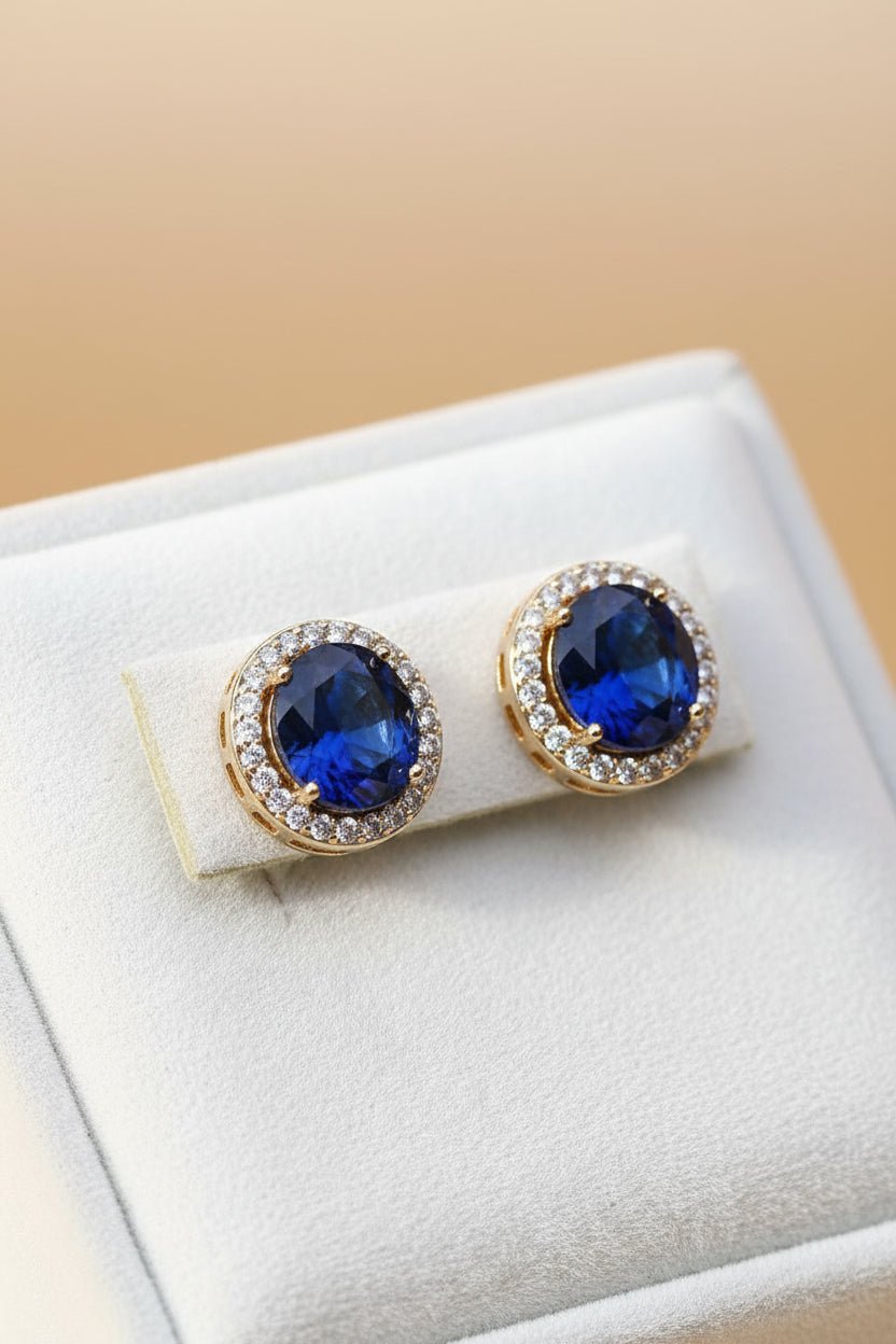 blue gemstone earrings 