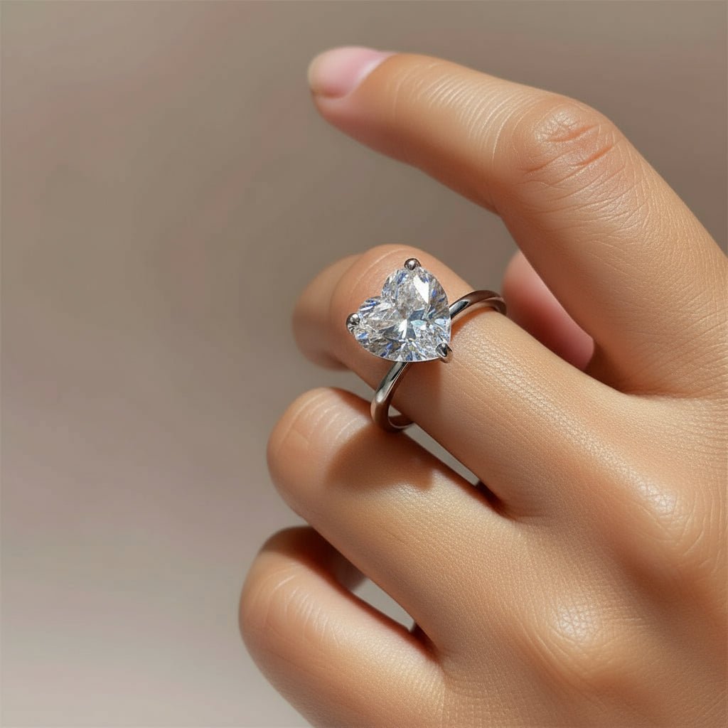 Heart shaped moissanite ring 