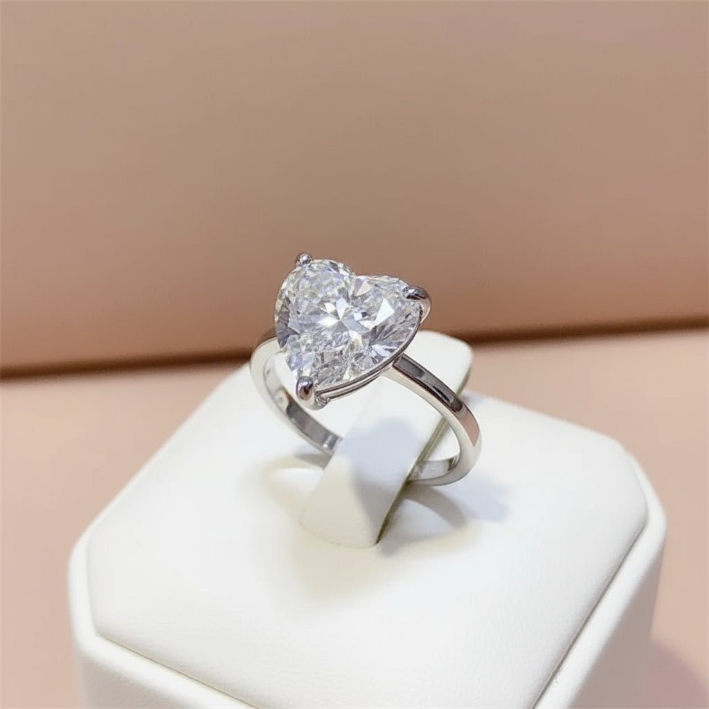Heart shaped moissanite ring 