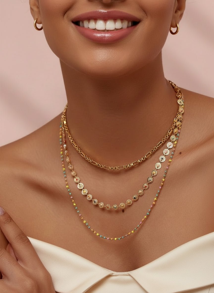 gold layered necklace 