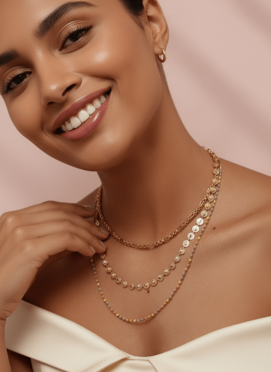 gold layered necklace 