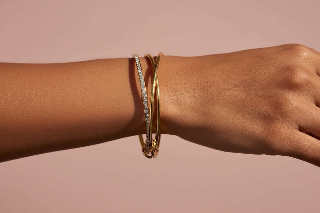 Gold bracelets 